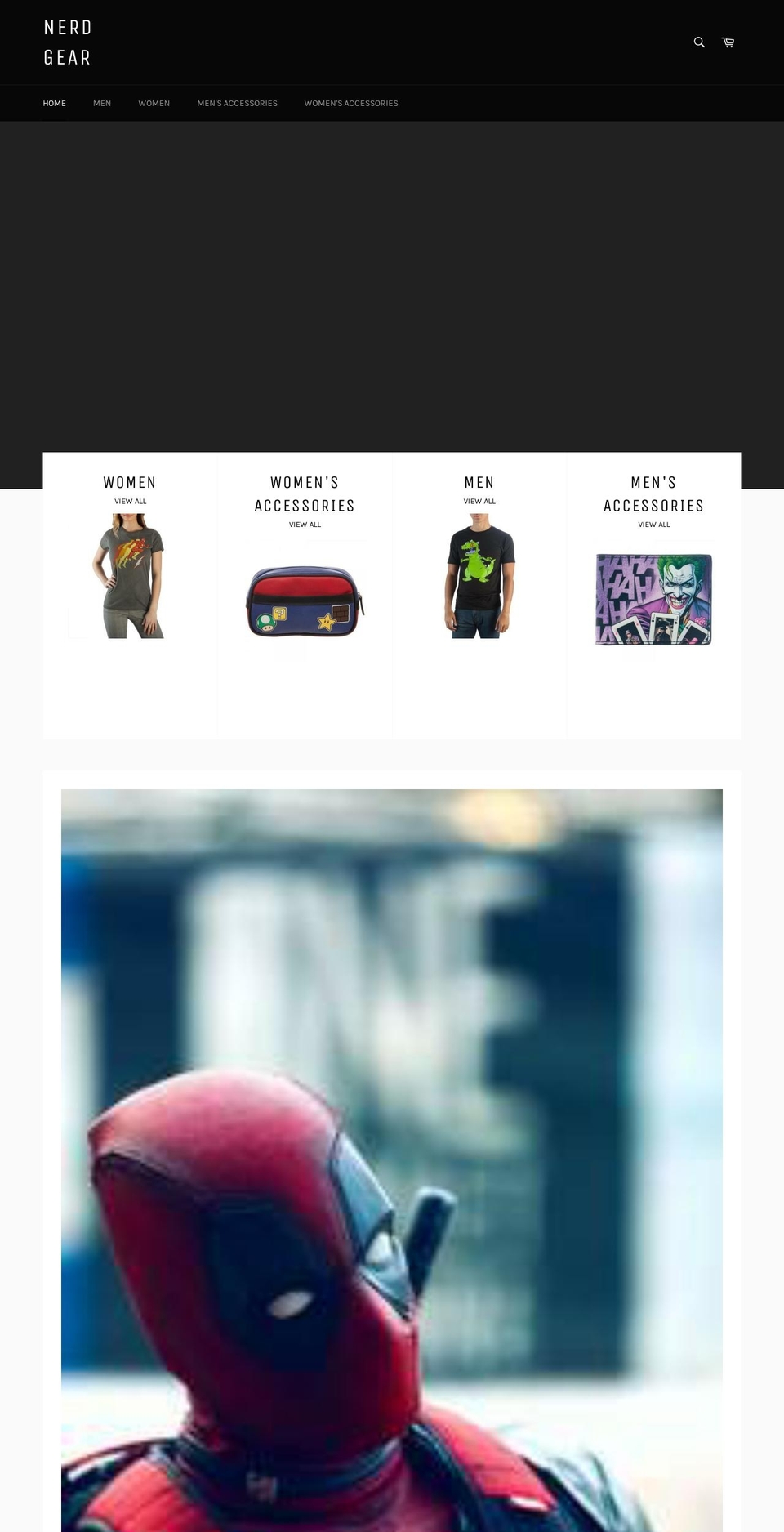 nerdgear.net shopify website screenshot