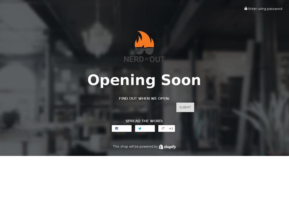 nerditout.com shopify website screenshot