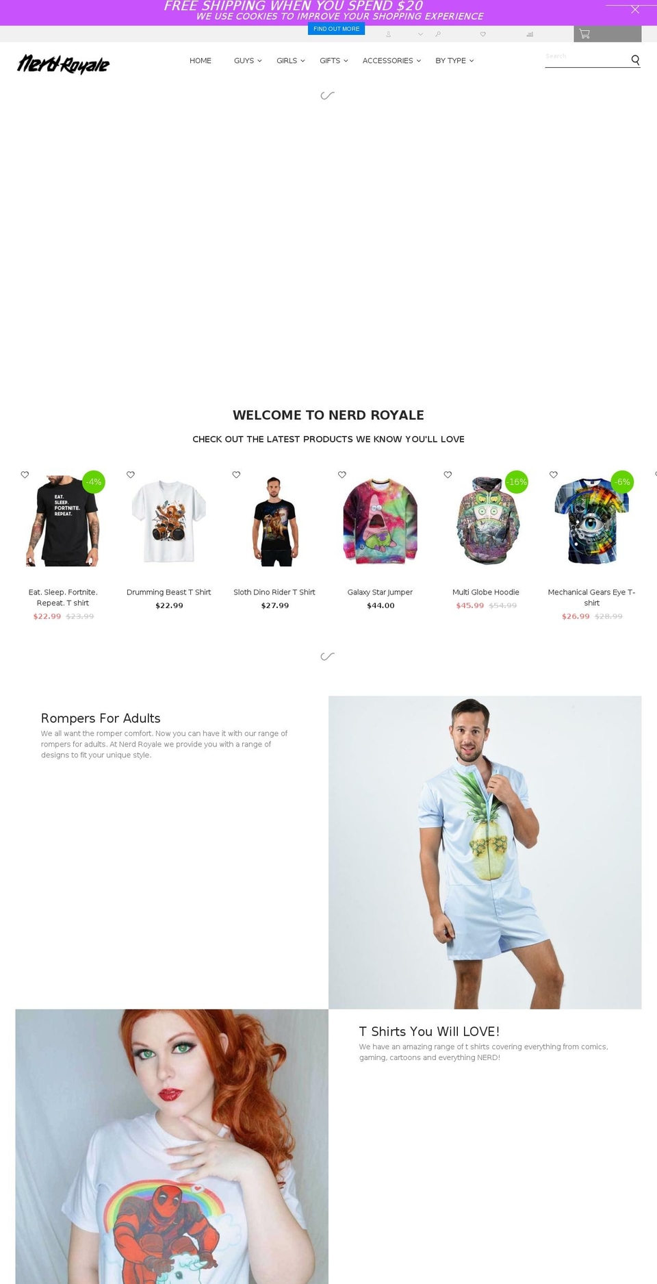 fastest-shopify-tee Shopify theme site example nerdroyale.com