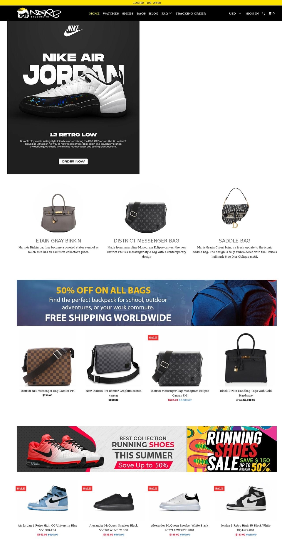 nerdstudiosja.com shopify website screenshot