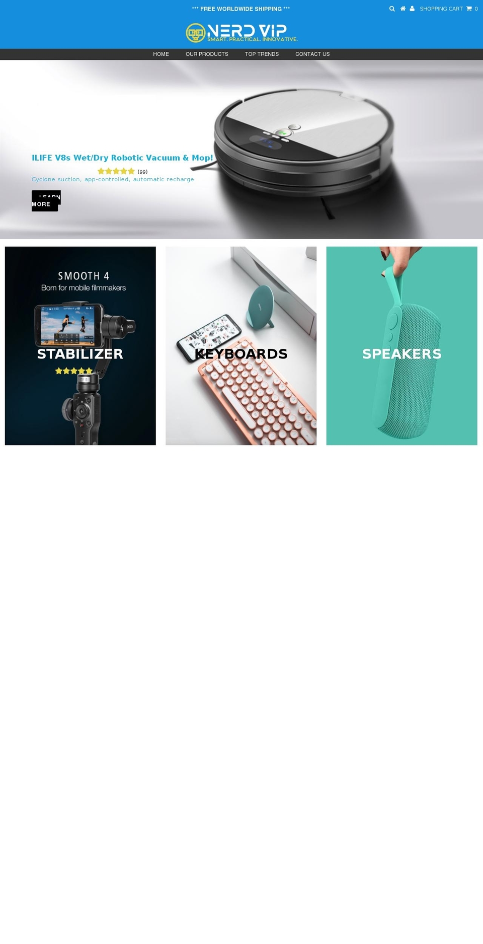 nerdvip.com — Shopify storefront screenshot