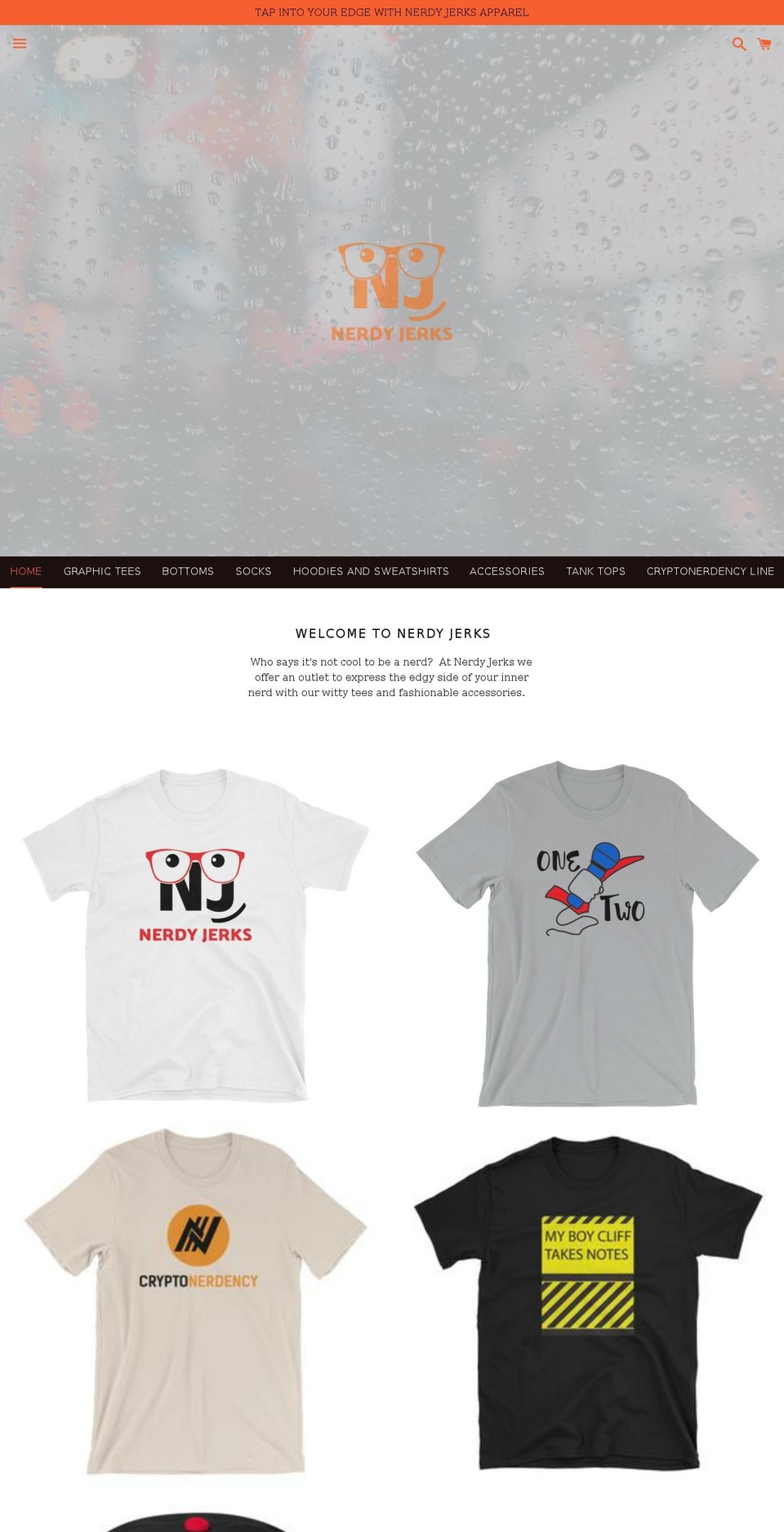 nerdyjerks.com shopify website screenshot