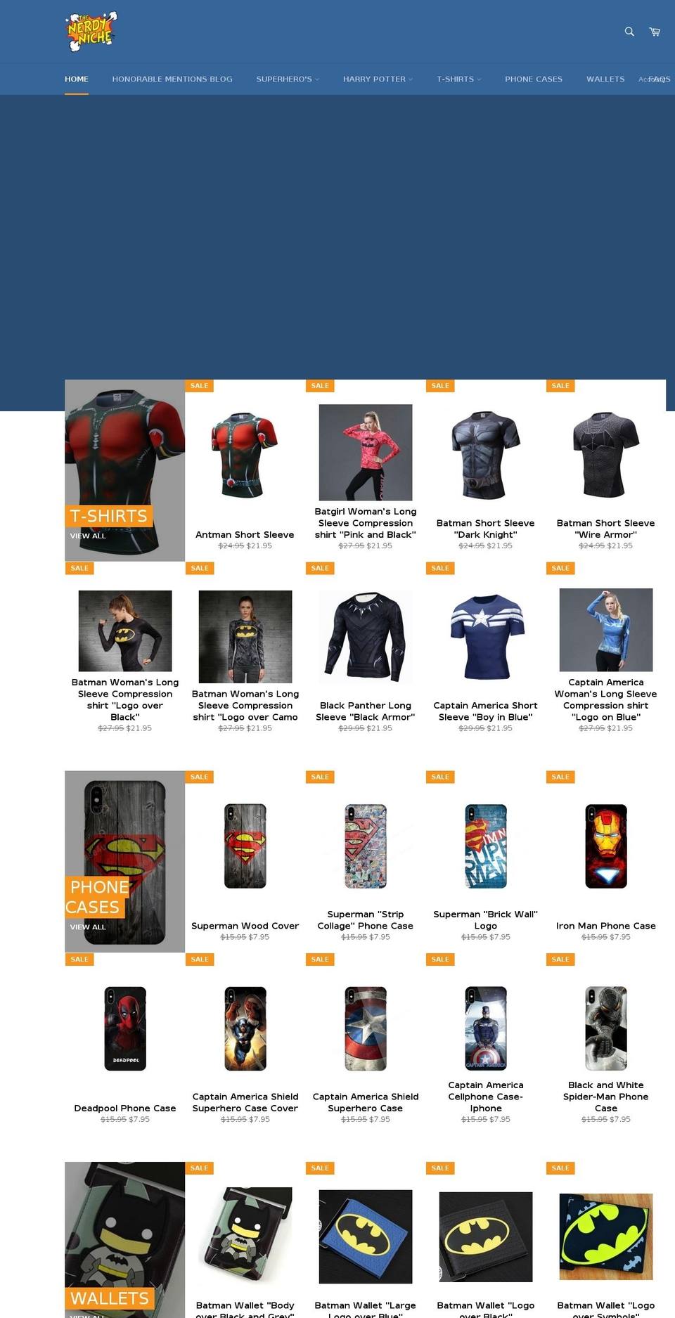 nerdyniches.com — Shopify storefront screenshot