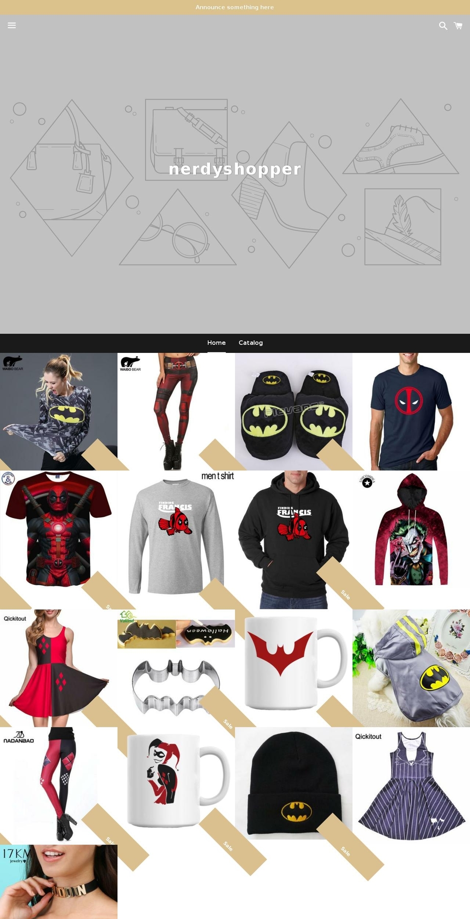 nerdyshopper.com — Shopify storefront screenshot