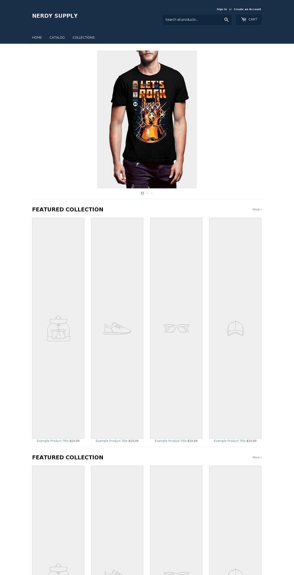nerdysupply.com — Shopify storefront screenshot