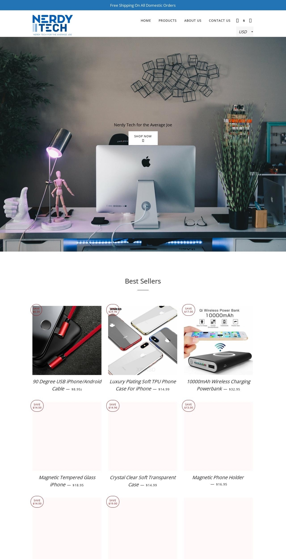nerdytechonline.com — Shopify storefront screenshot