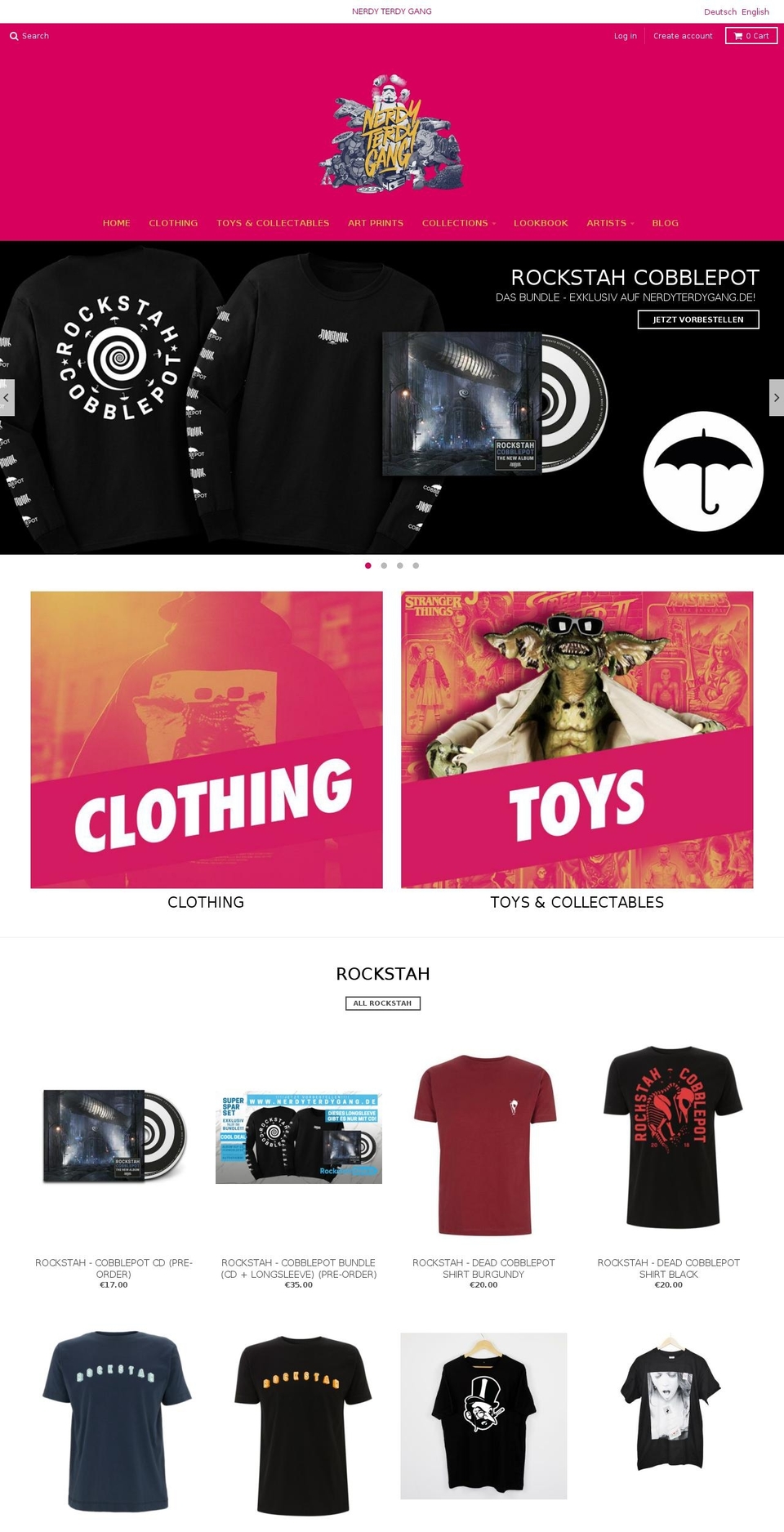nerdyterdygang.com — Shopify storefront screenshot