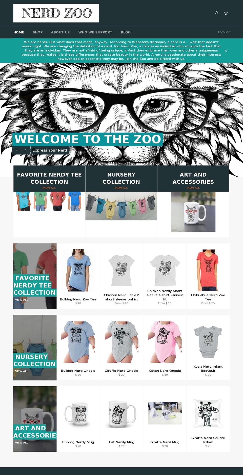 nerdzoo.biz shopify website screenshot