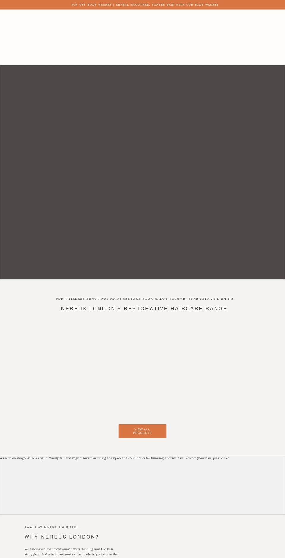 nereus.uk shopify website screenshot