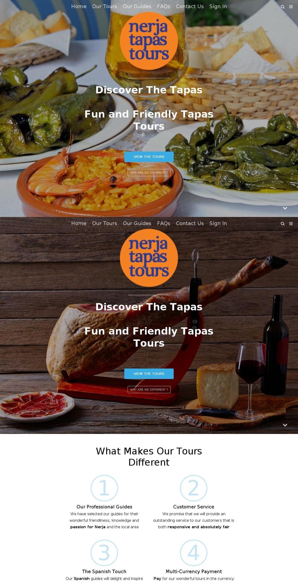 nerjatapastours.com — Shopify storefront screenshot
