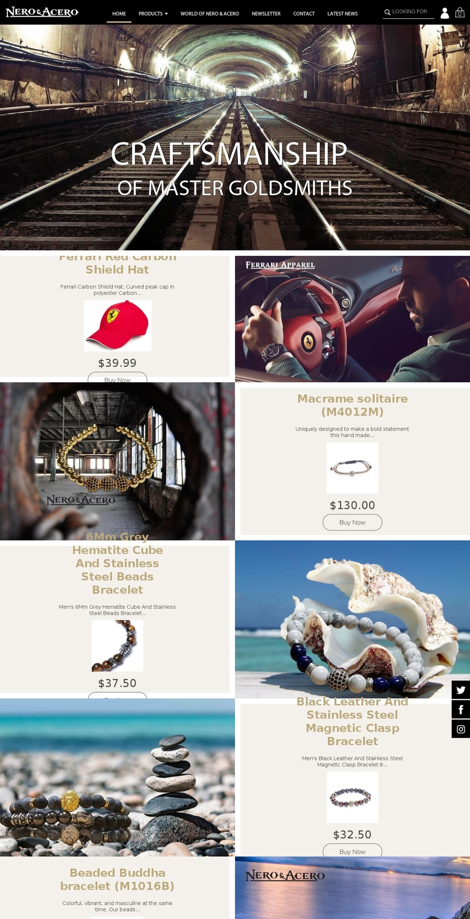 neroacero.com — Shopify storefront screenshot