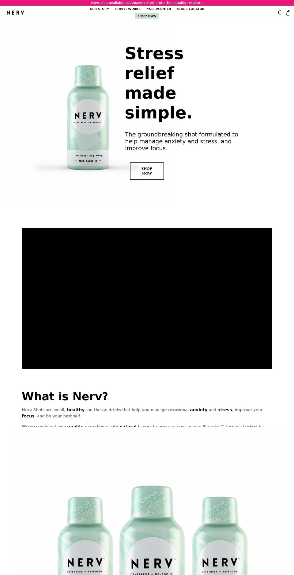 nervdrink.com — Shopify storefront screenshot
