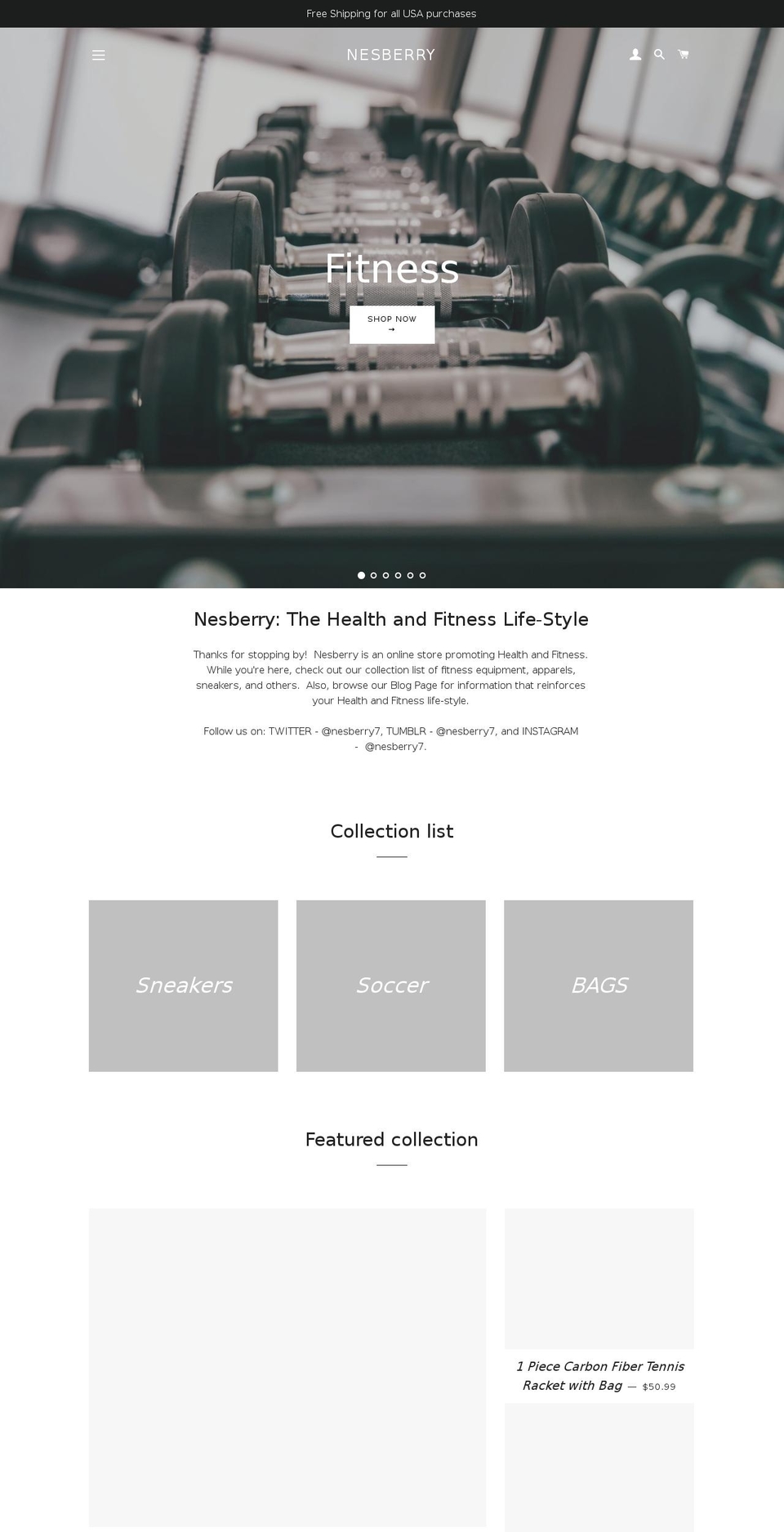 nesberry.com — Shopify storefront screenshot