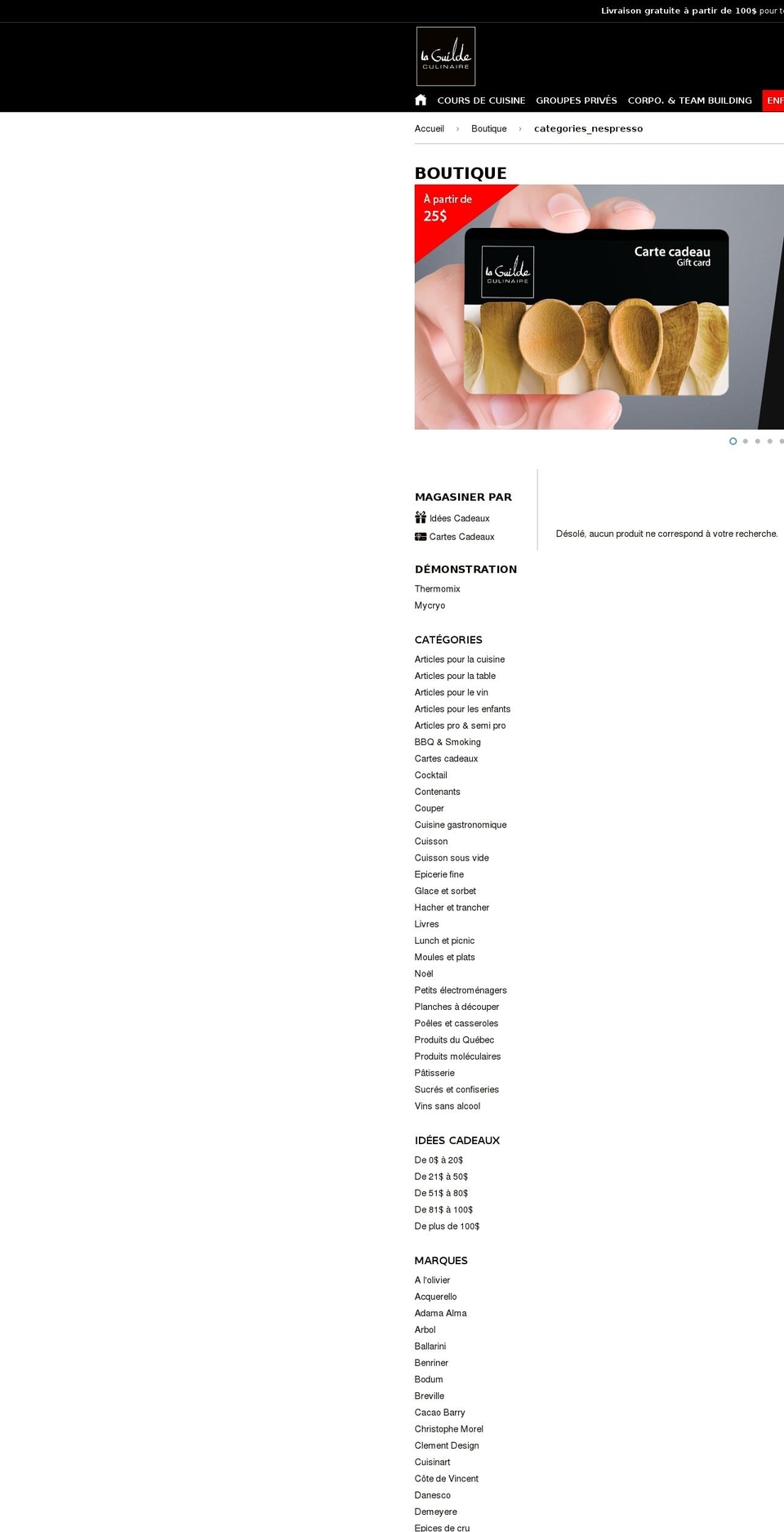 nespresso-montreal.com — Shopify storefront screenshot