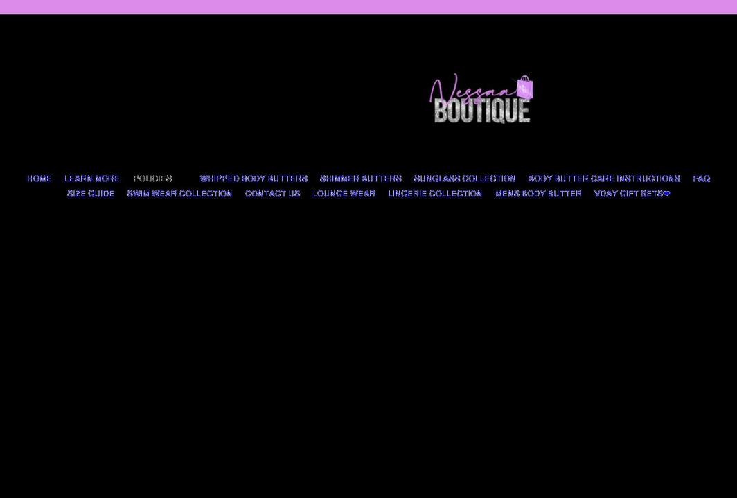 nessaaboutique.com shopify website screenshot