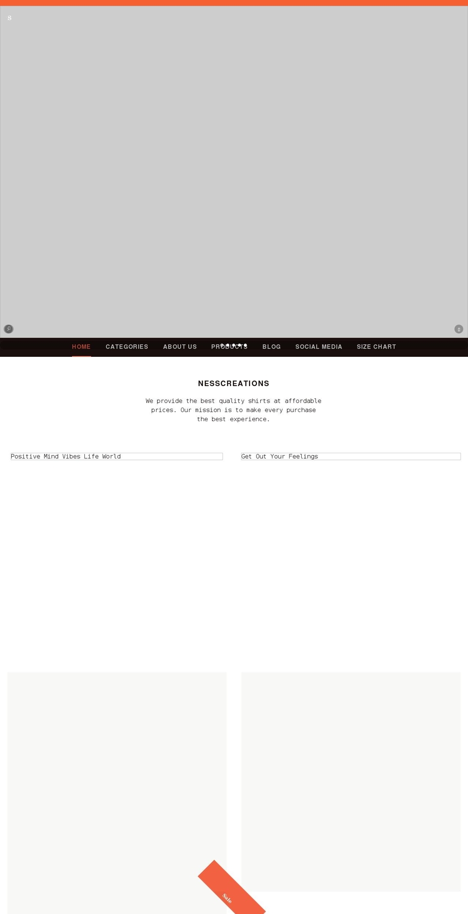 nesscreations.com shopify website screenshot