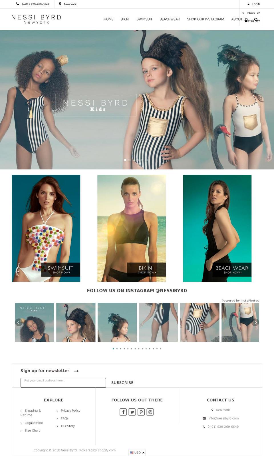 nessibyrd.com shopify website screenshot