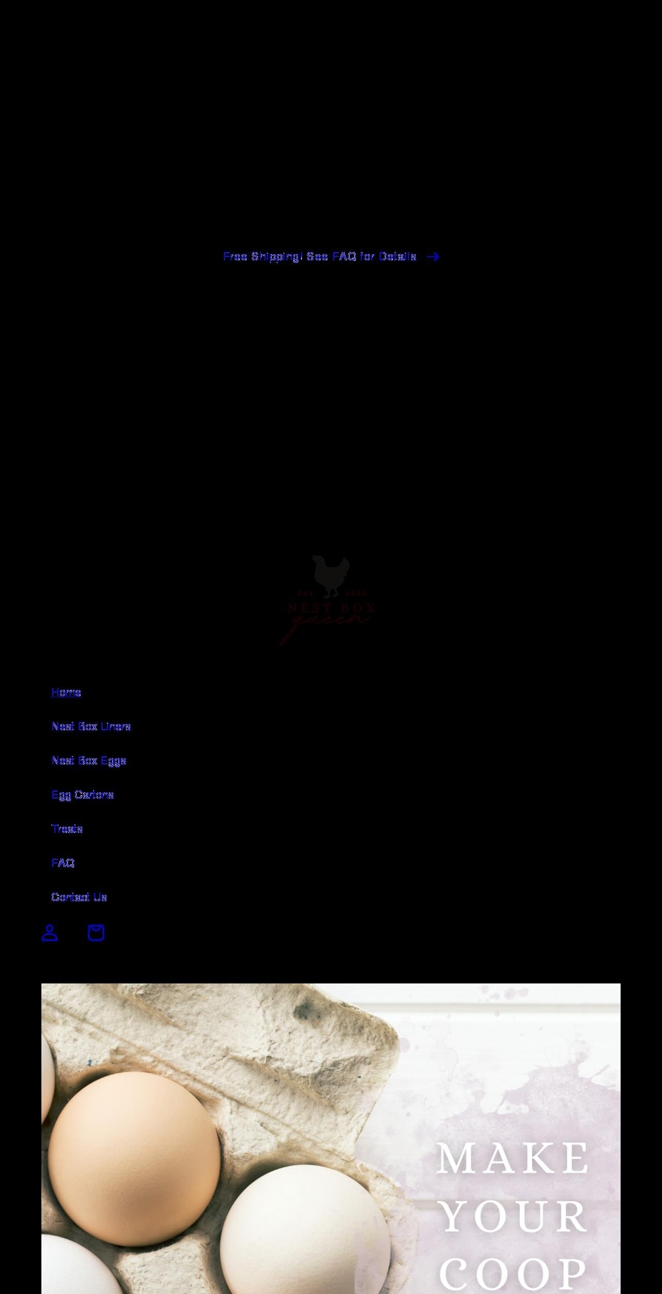 nestboxqueen.com shopify website screenshot