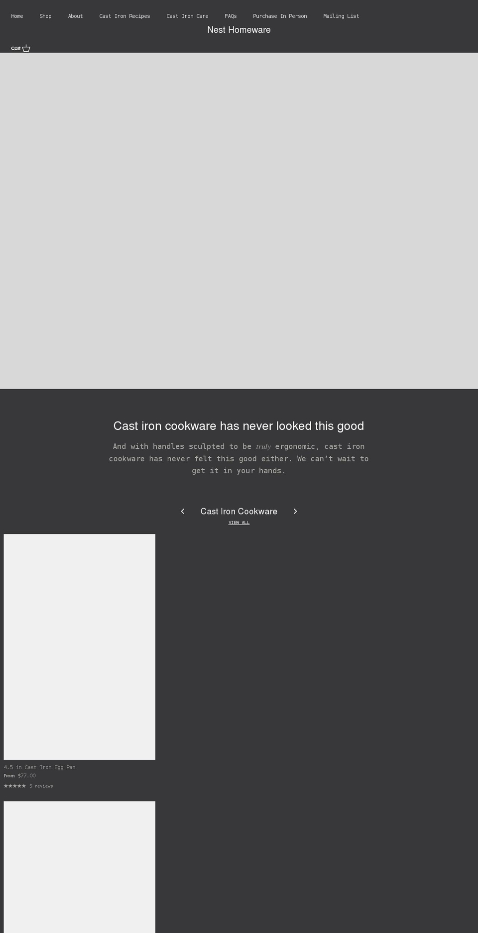 nesthomeware.com shopify website screenshot