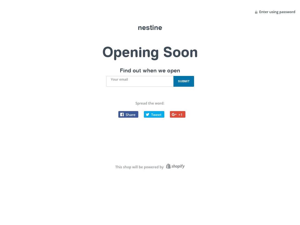 nestine.com — Shopify storefront screenshot