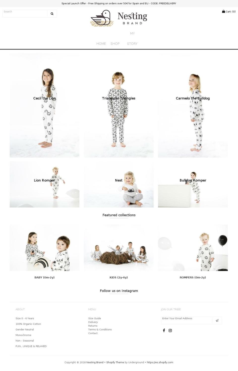 nestingbrand.com — Shopify storefront screenshot
