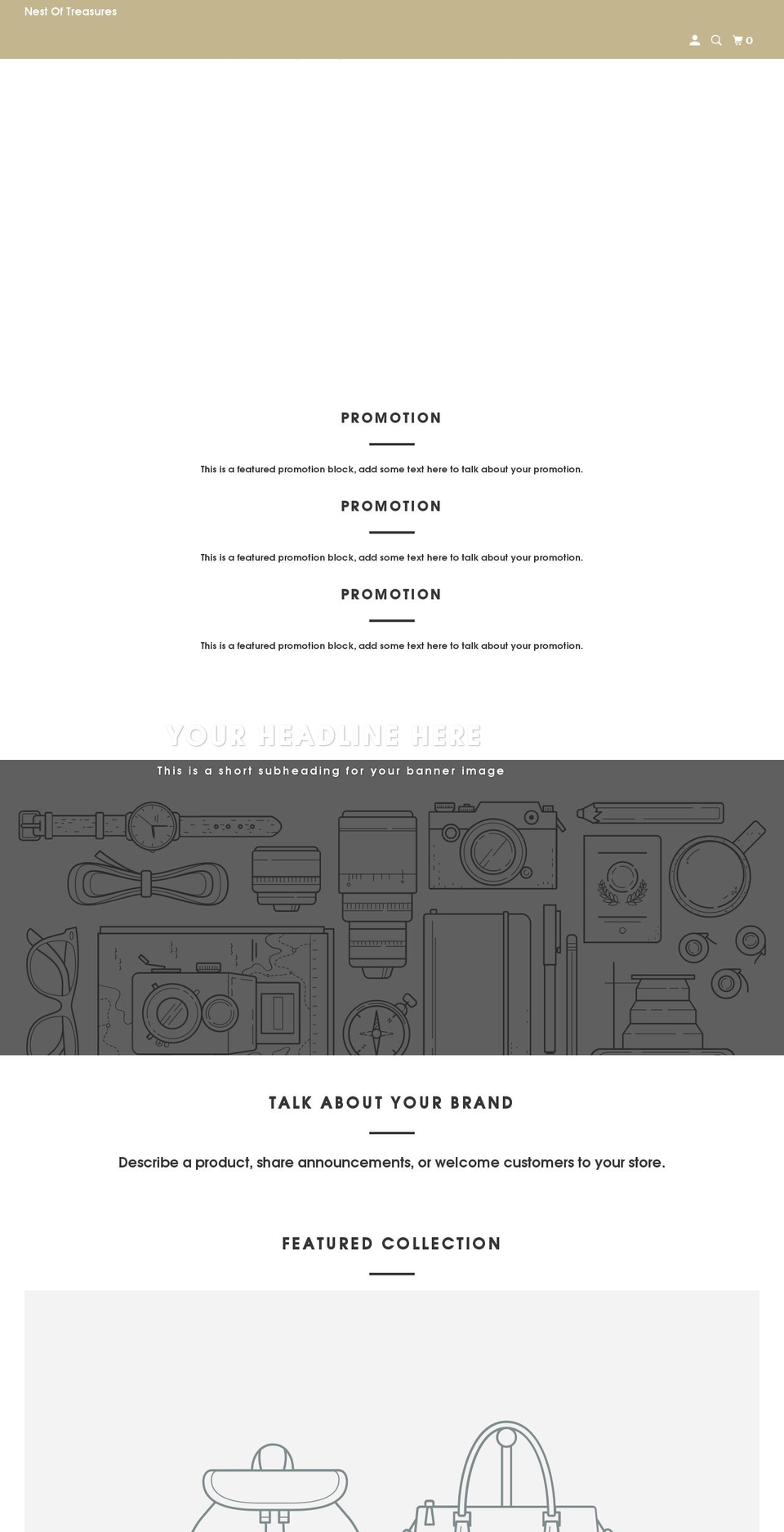 nestoftreasures.com shopify website screenshot