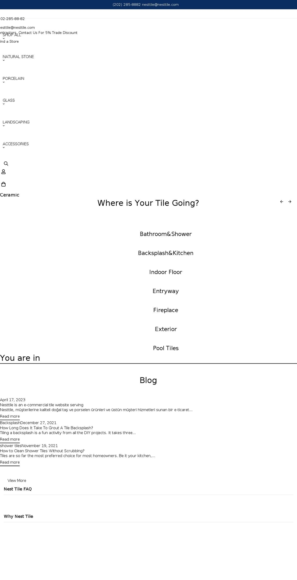 nesttile.com shopify website screenshot