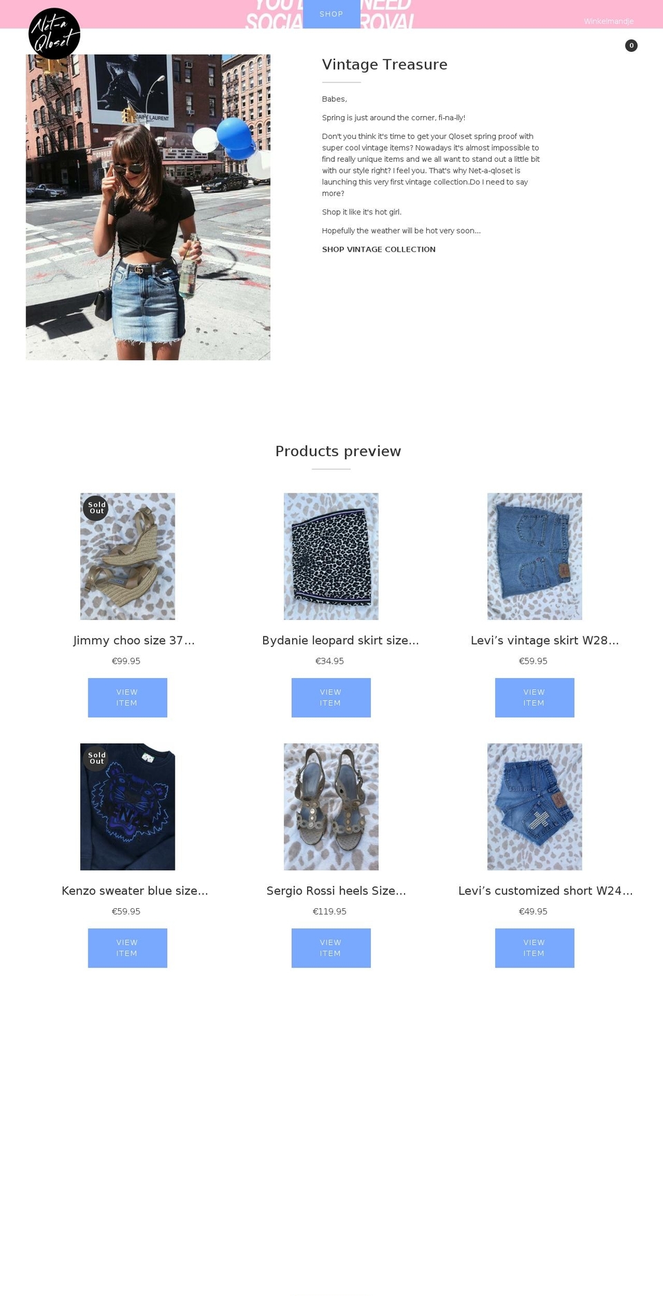 net-a-qloset.com — Shopify storefront screenshot
