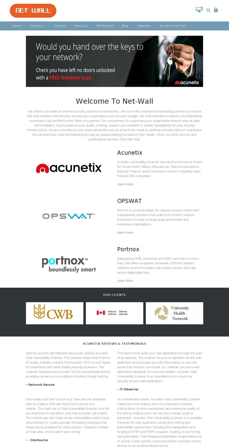 net-wall.com shopify website screenshot