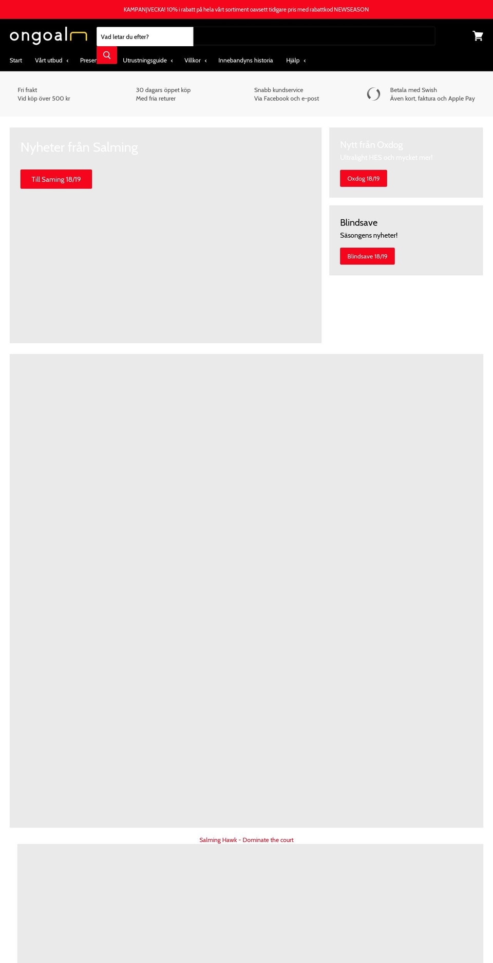 netfloorball.com — Shopify storefront screenshot