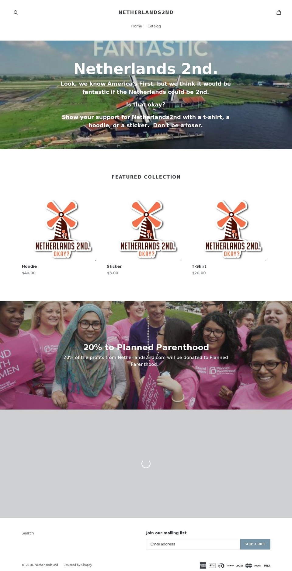 netherlands2nd.com — Shopify storefront screenshot