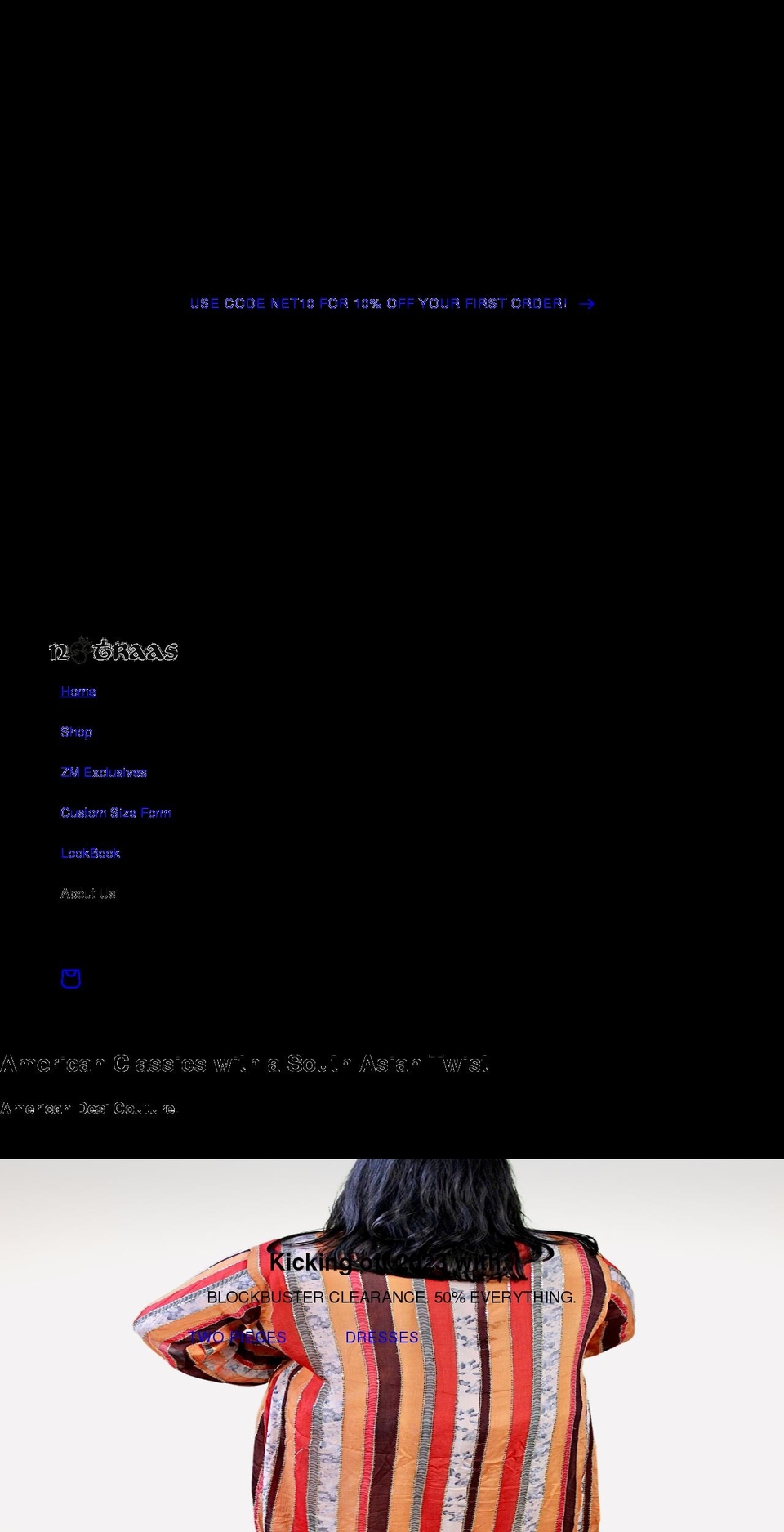 netraas.com shopify website screenshot