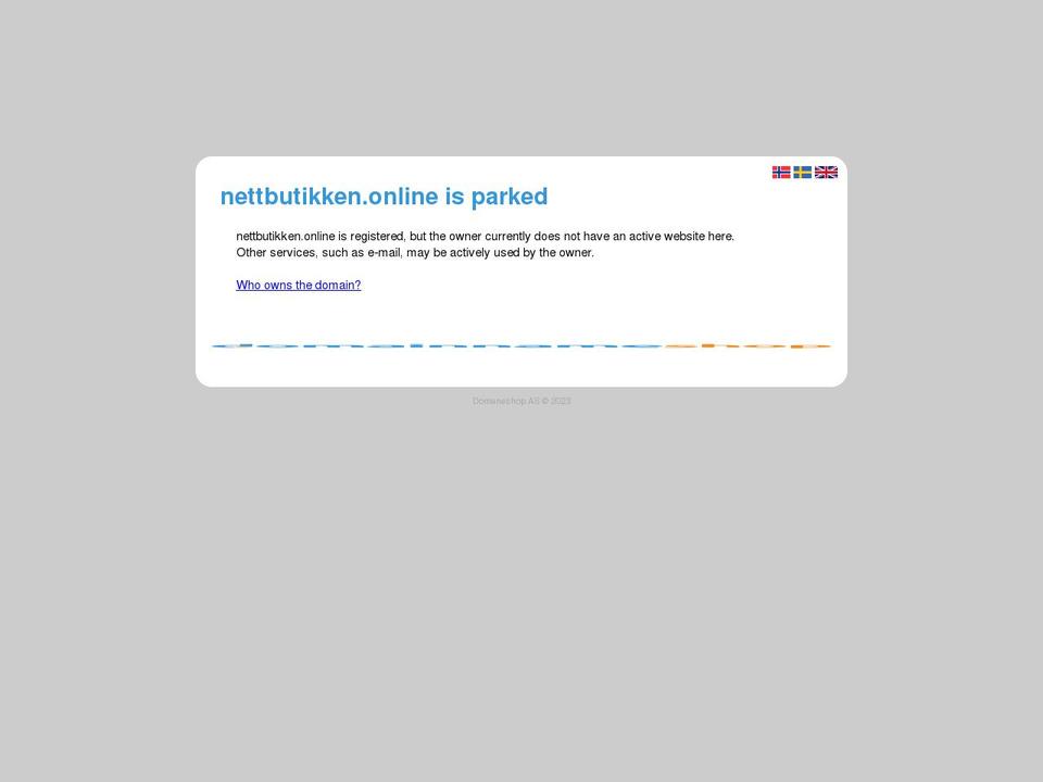 nettbutikken.online shopify website screenshot