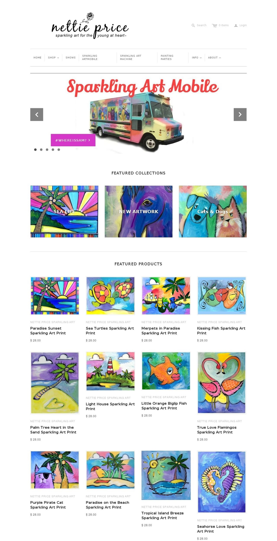 nettieprice.com shopify website screenshot