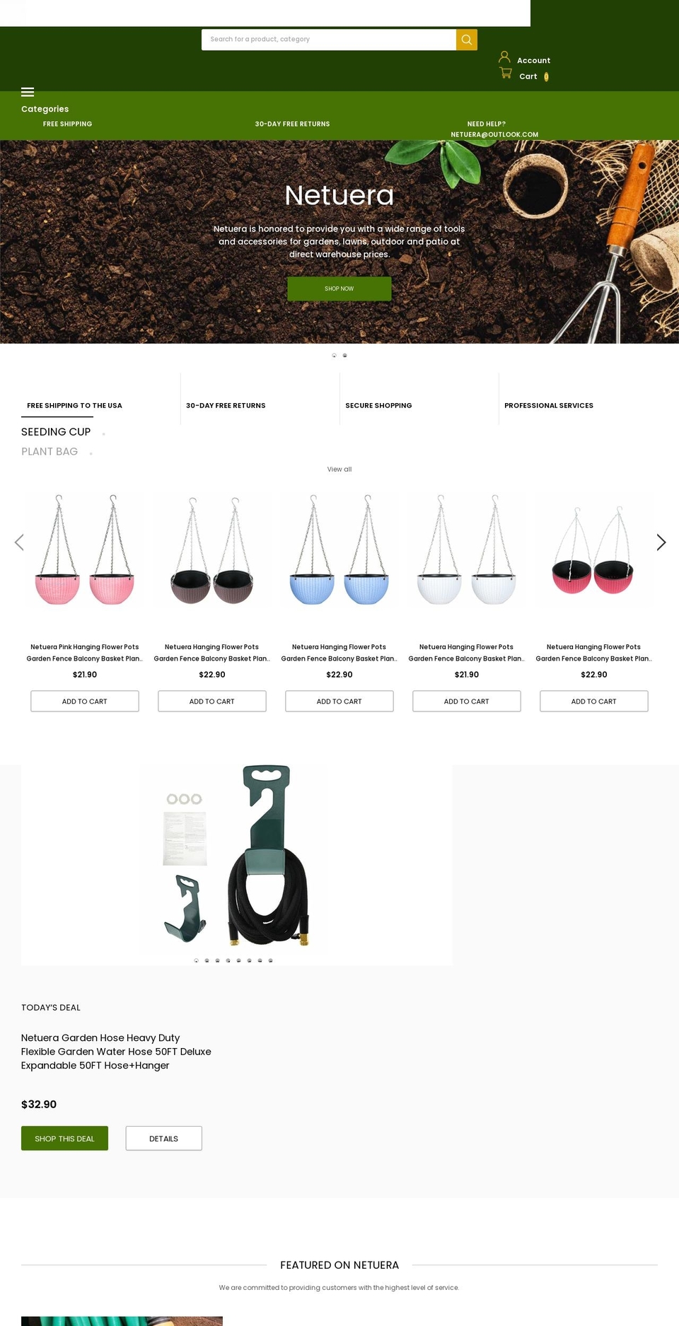 netuerastore.com shopify website screenshot