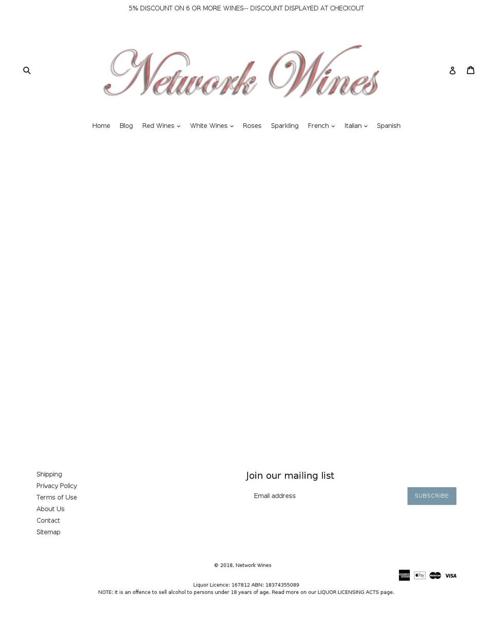 network-wines.myshopify.com shopify website screenshot