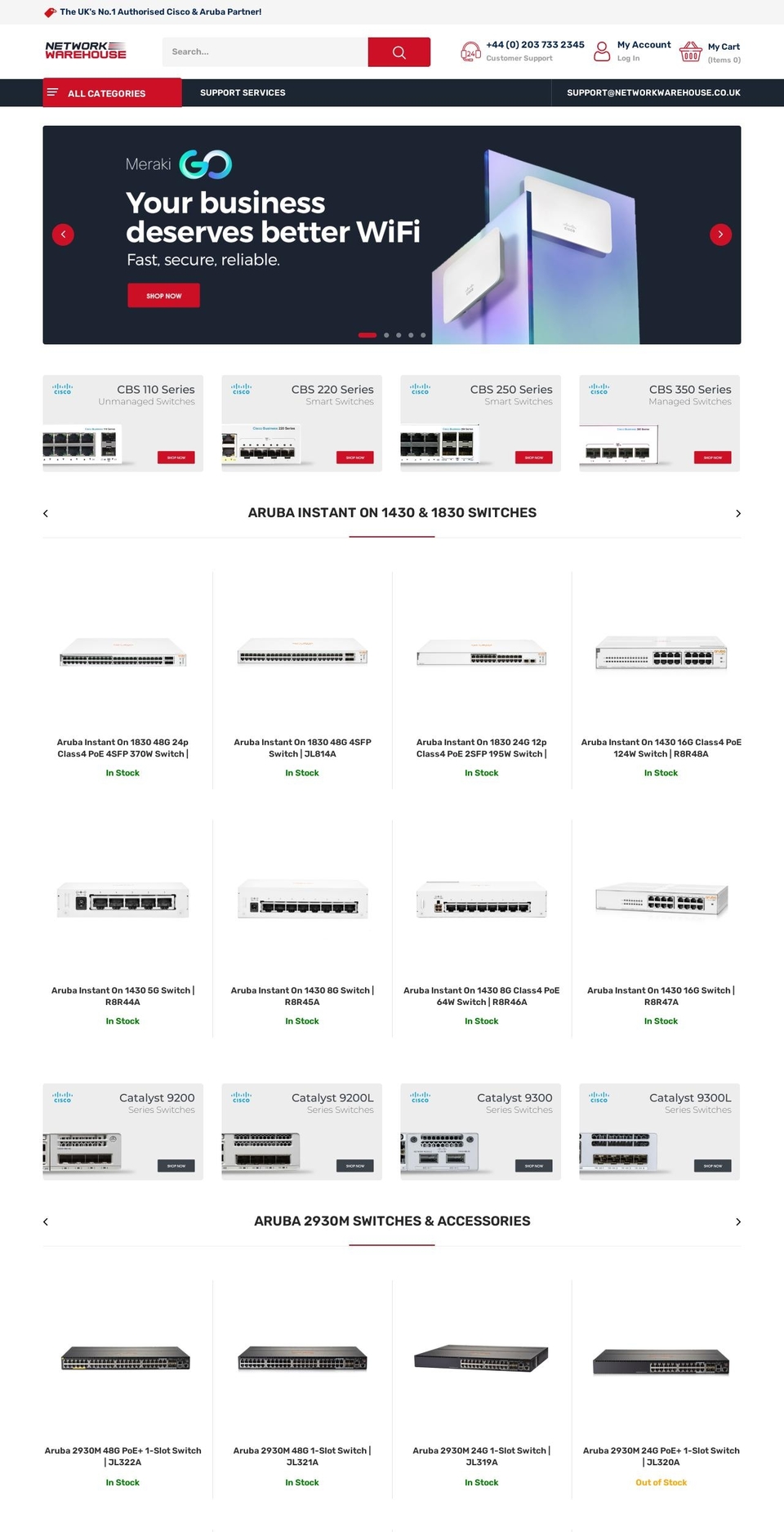 networkwarehouse.co.uk shopify website screenshot