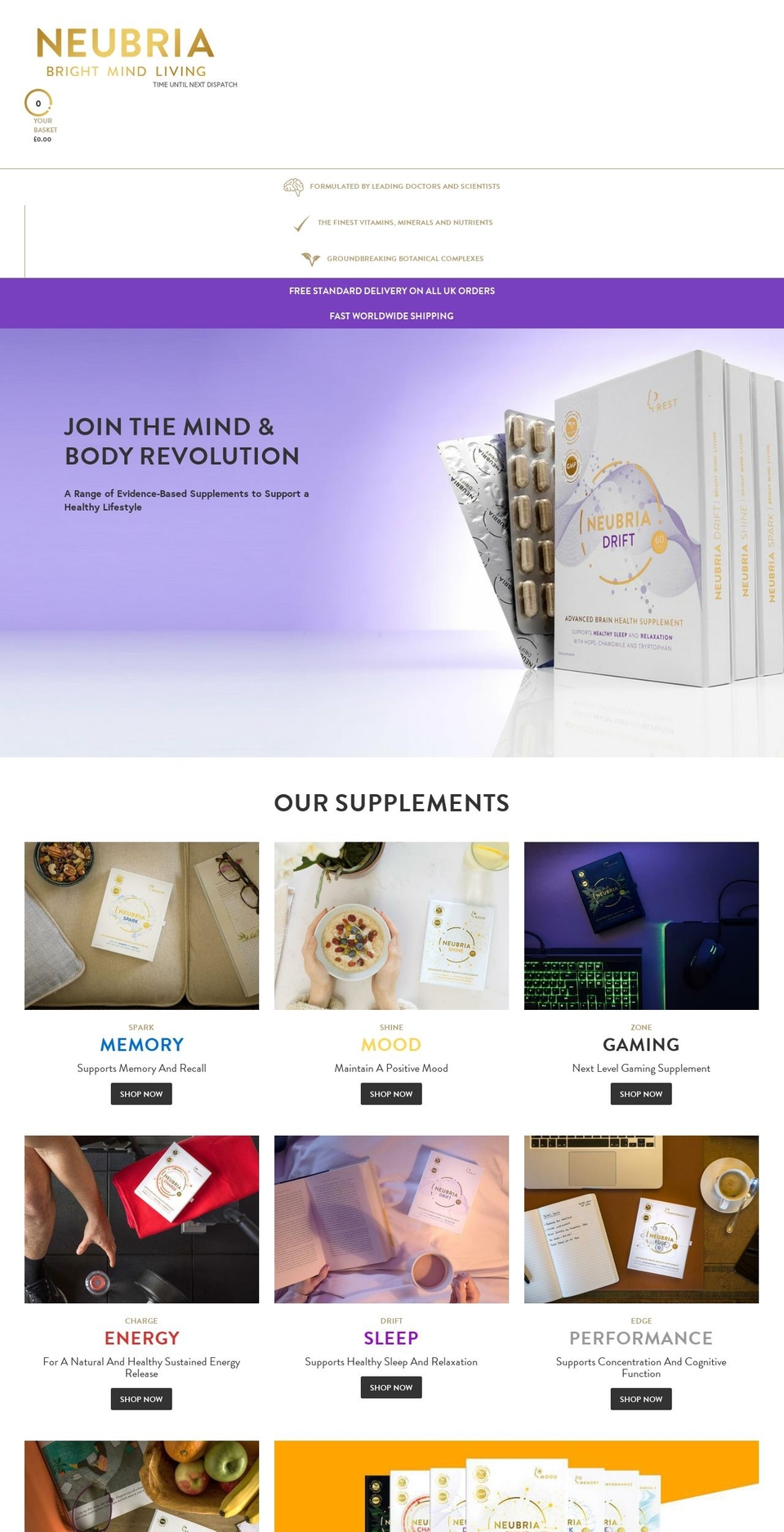 neubria.com — Shopify storefront screenshot
