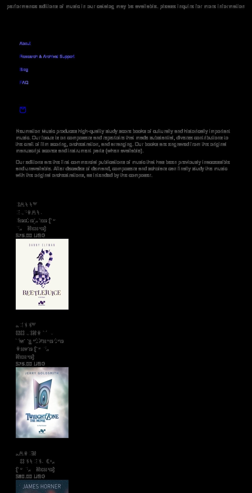 neumation-music.com shopify website screenshot