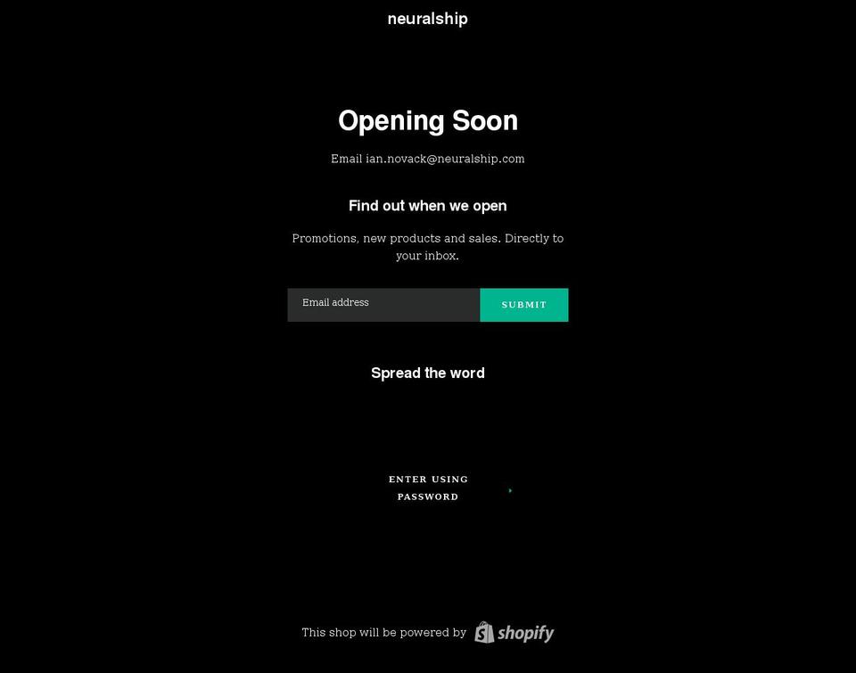 neuralship.com shopify website screenshot
