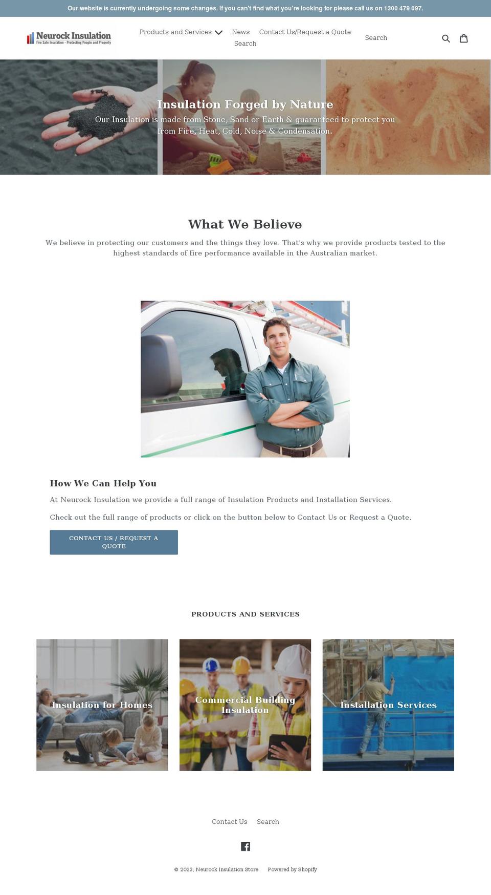 neurockinsulation.com.au shopify website screenshot