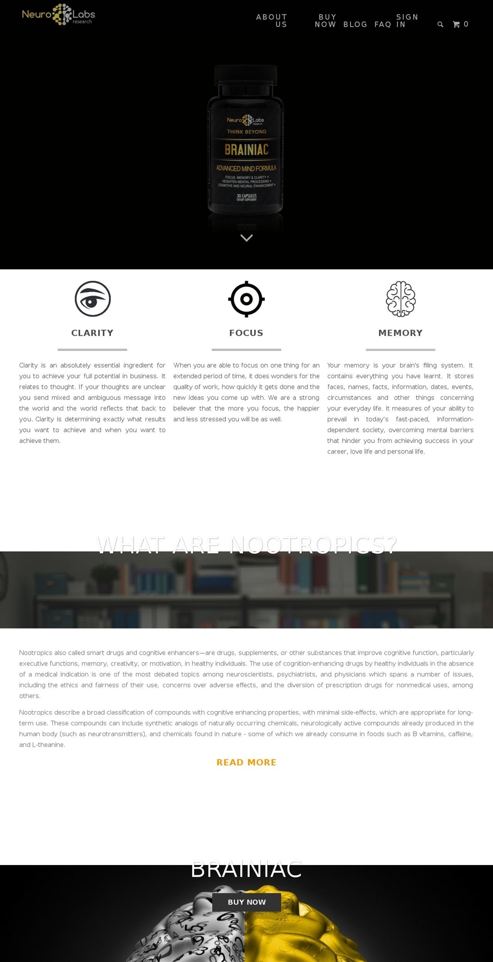 neurolabsresearch.com shopify website screenshot