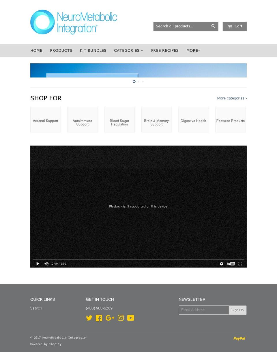 neurometabolicsupplements.com shopify website screenshot