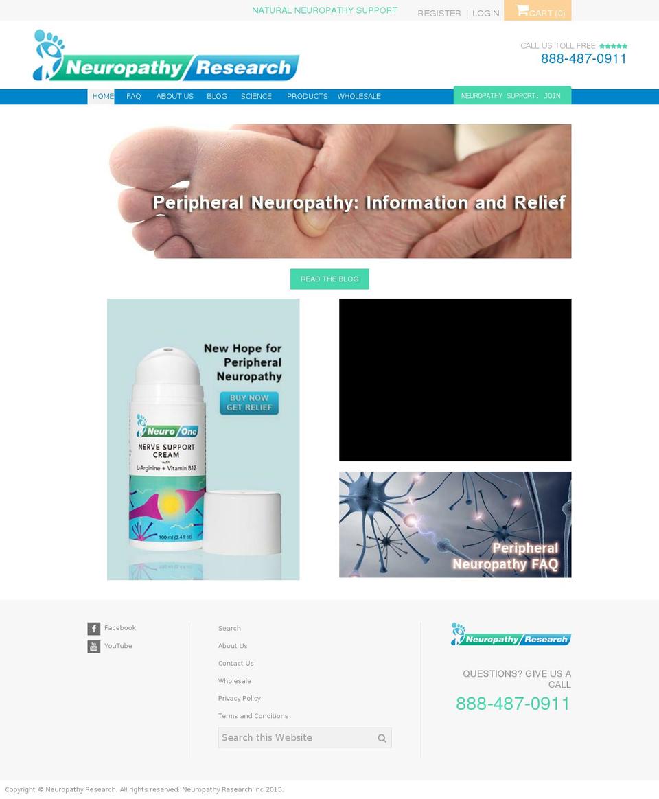 Neuropathy Research - Proven Profitable Theme Shopify theme site example neuropathy911.com
