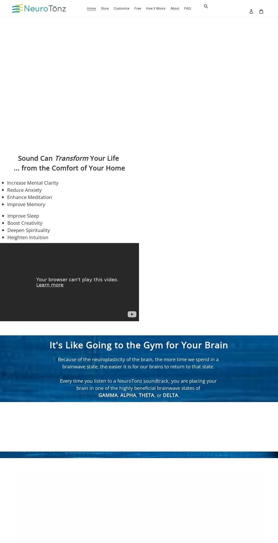 neurotonz.com shopify website screenshot