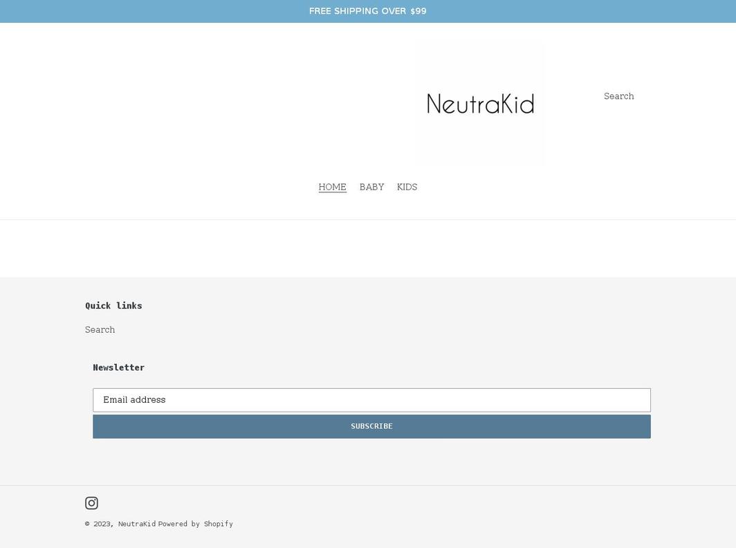 neutrakid.com shopify website screenshot