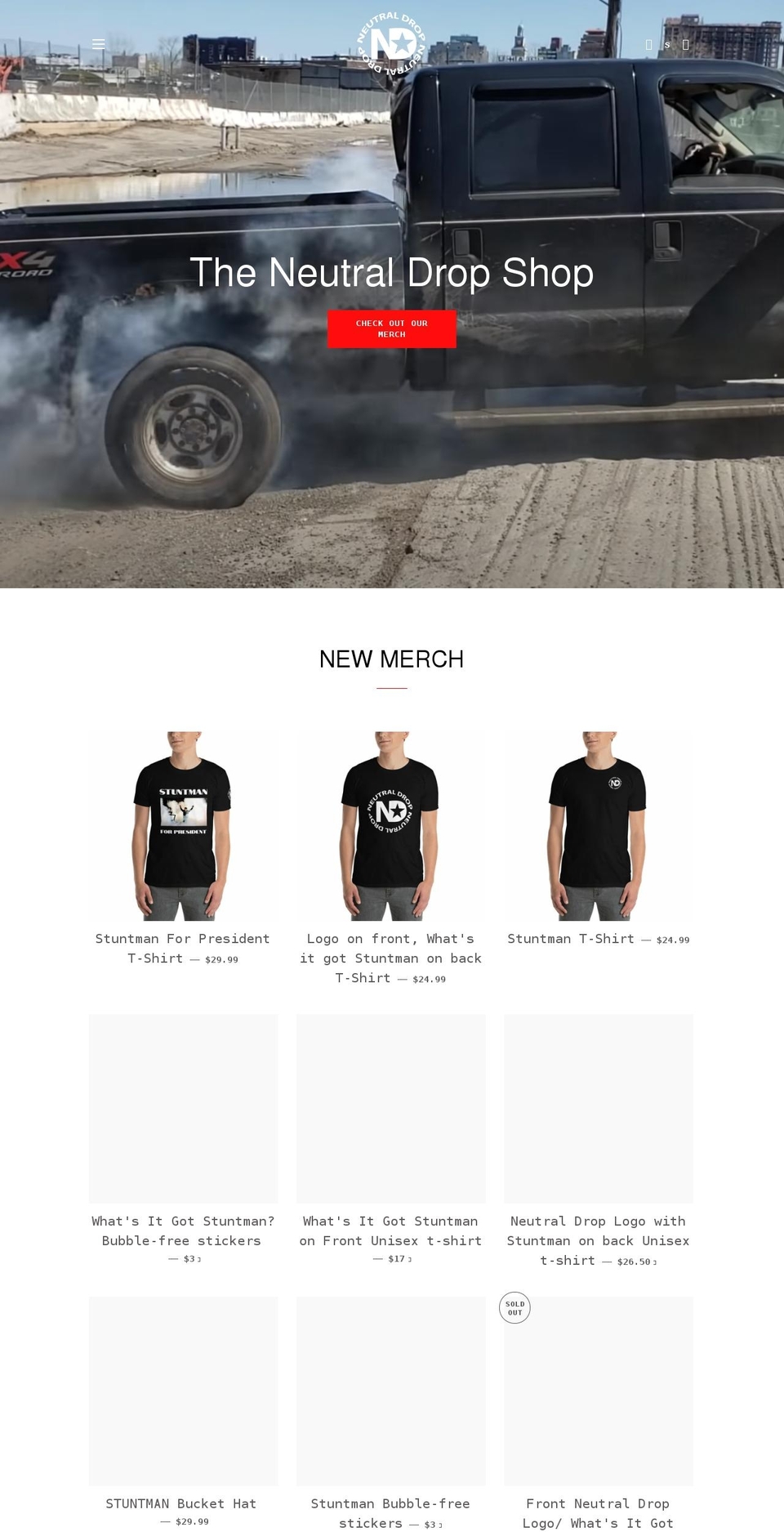 neutraldroptv.com shopify website screenshot