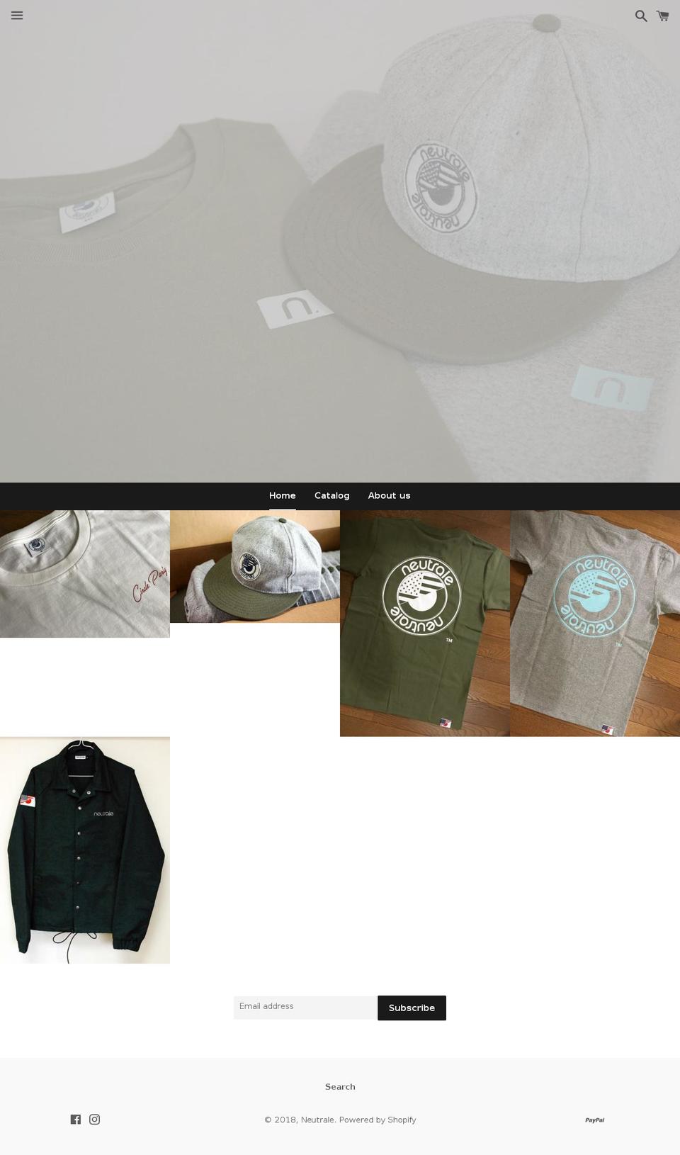 neutraleclothing.com — Shopify storefront screenshot