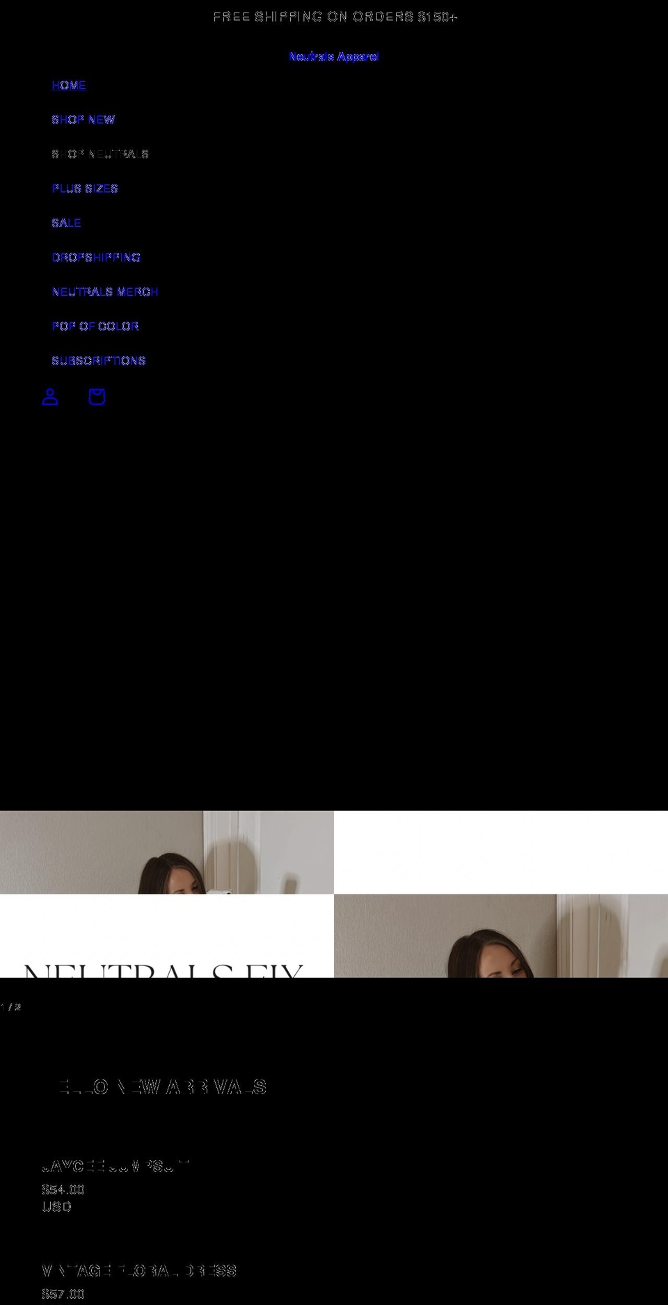 neutralsapparel.com shopify website screenshot