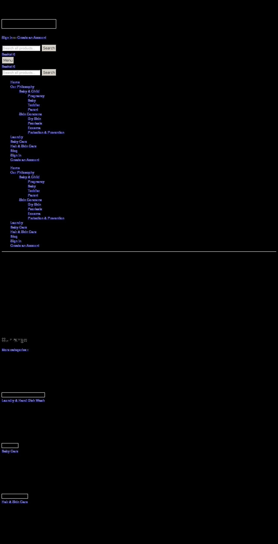 neutralsensitiveskin.com shopify website screenshot